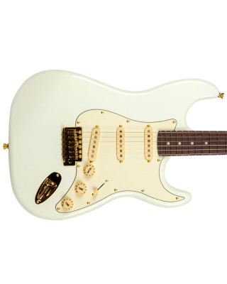 Jet Guitars JS-380 OWG Roasted Maple and Rosewood with Gold Hardware - White